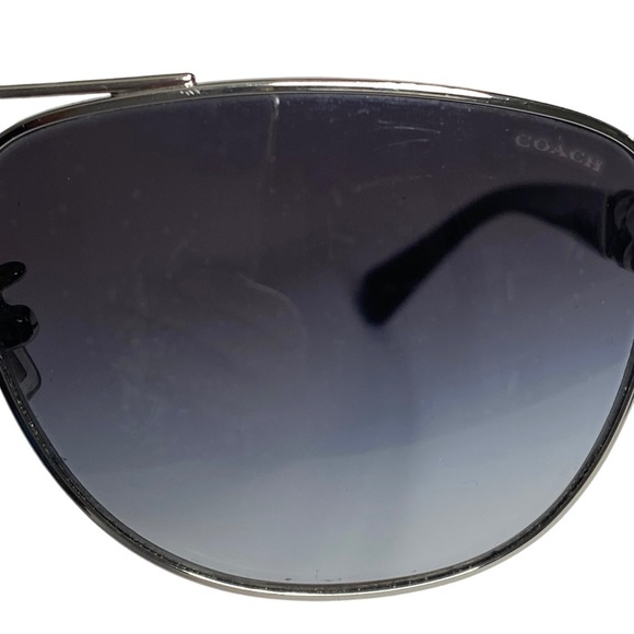 Coach HC7056Q L127 Sunglasses Silver/Black / Case - Picture 11 of 15
